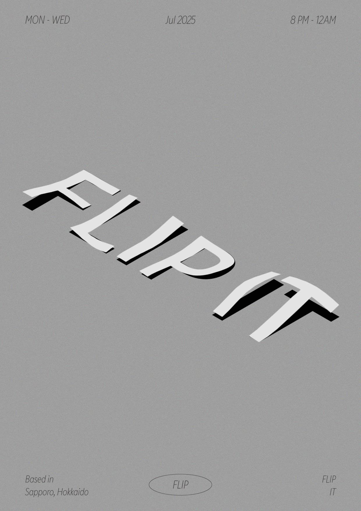 自主制作したflip itのポスター